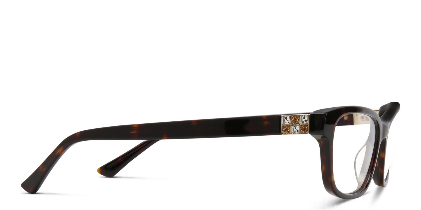 Shop EYE'M Rectangle Eyeglasses in Brown online.