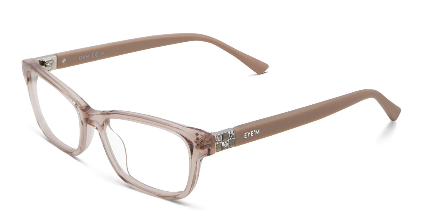 Shop EYE'M Rectangle Eyeglasses in Pink online.