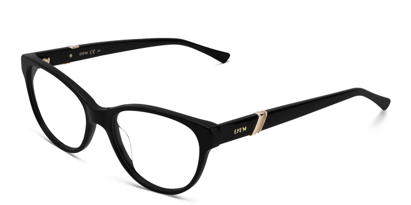 EYE'M Cat Eye Eyeglasses in Black – Product Photo 2