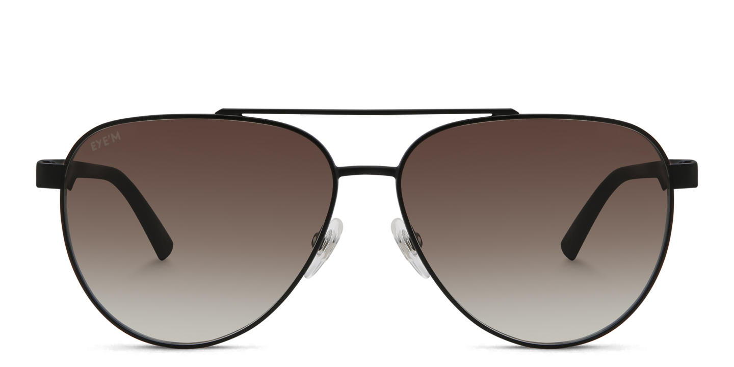 EYE'M Aviator Sunglasses in Black – Product Photo 0