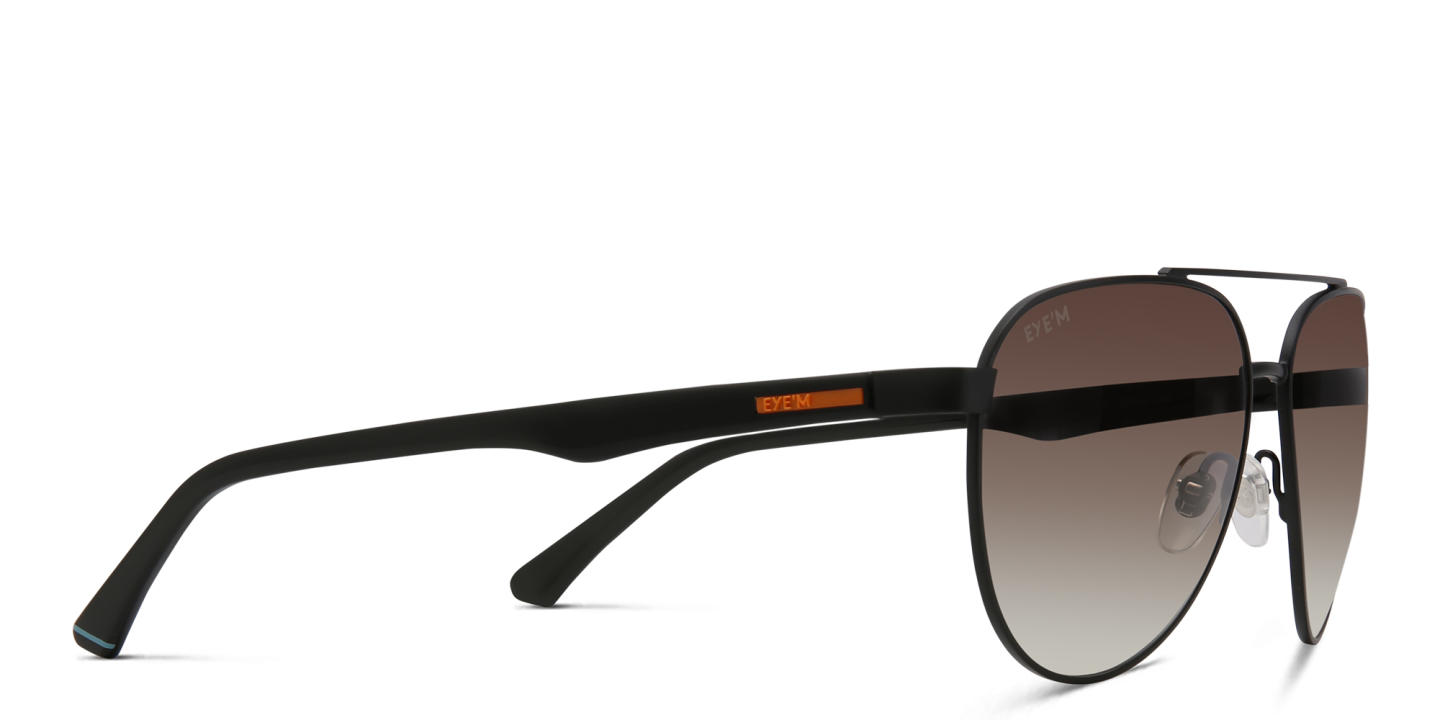 EYE'M Aviator Sunglasses in Black – Product Photo 3