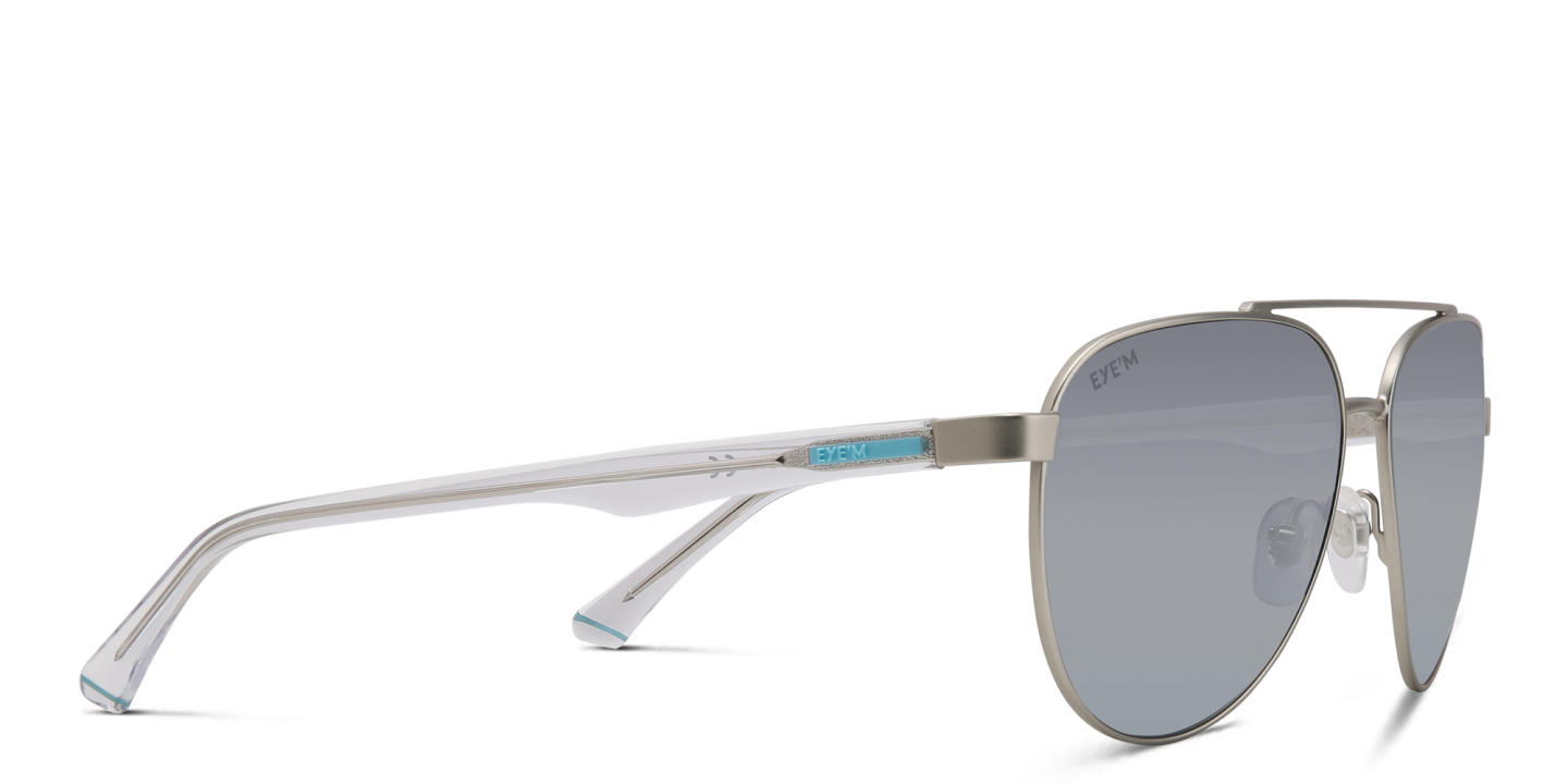 EYE'M Aviator Sunglasses in Grey – Product Photo 3