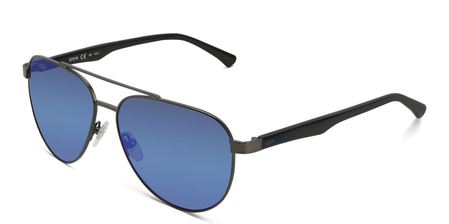 EYE'M Aviator Sunglasses in Grey – Product Photo 2