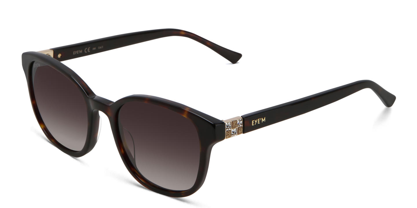 EYE'M Round Sunglasses in Brown – Product Photo 2