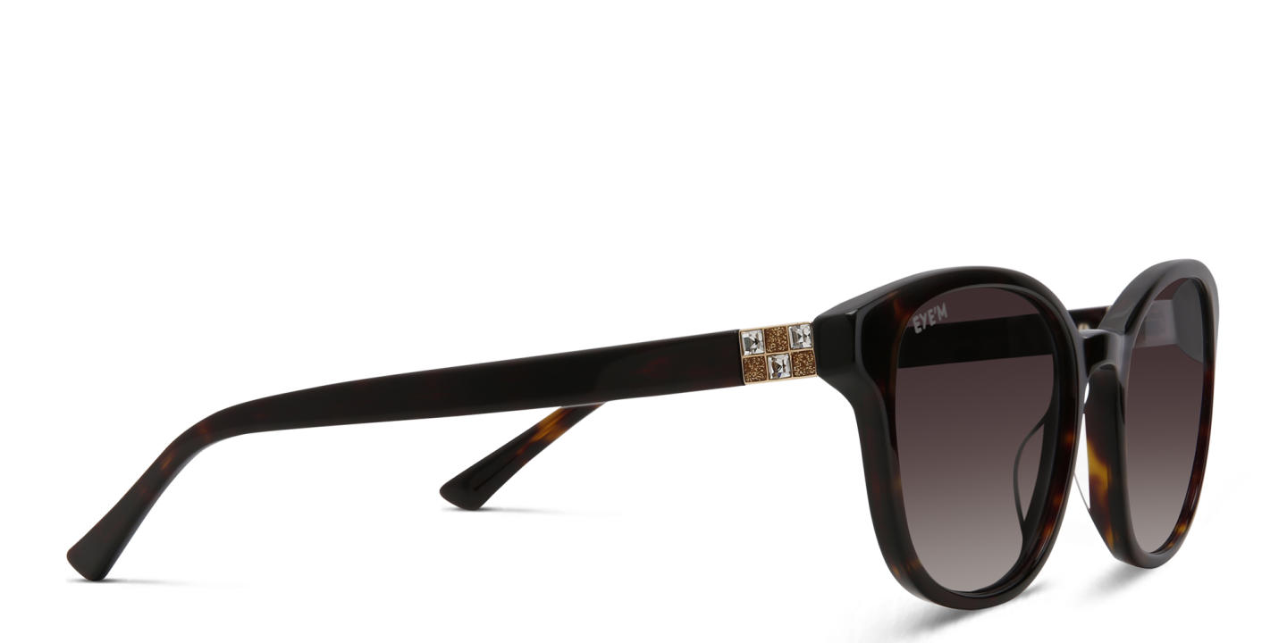 EYE'M Round Sunglasses in Brown – Product Photo 3