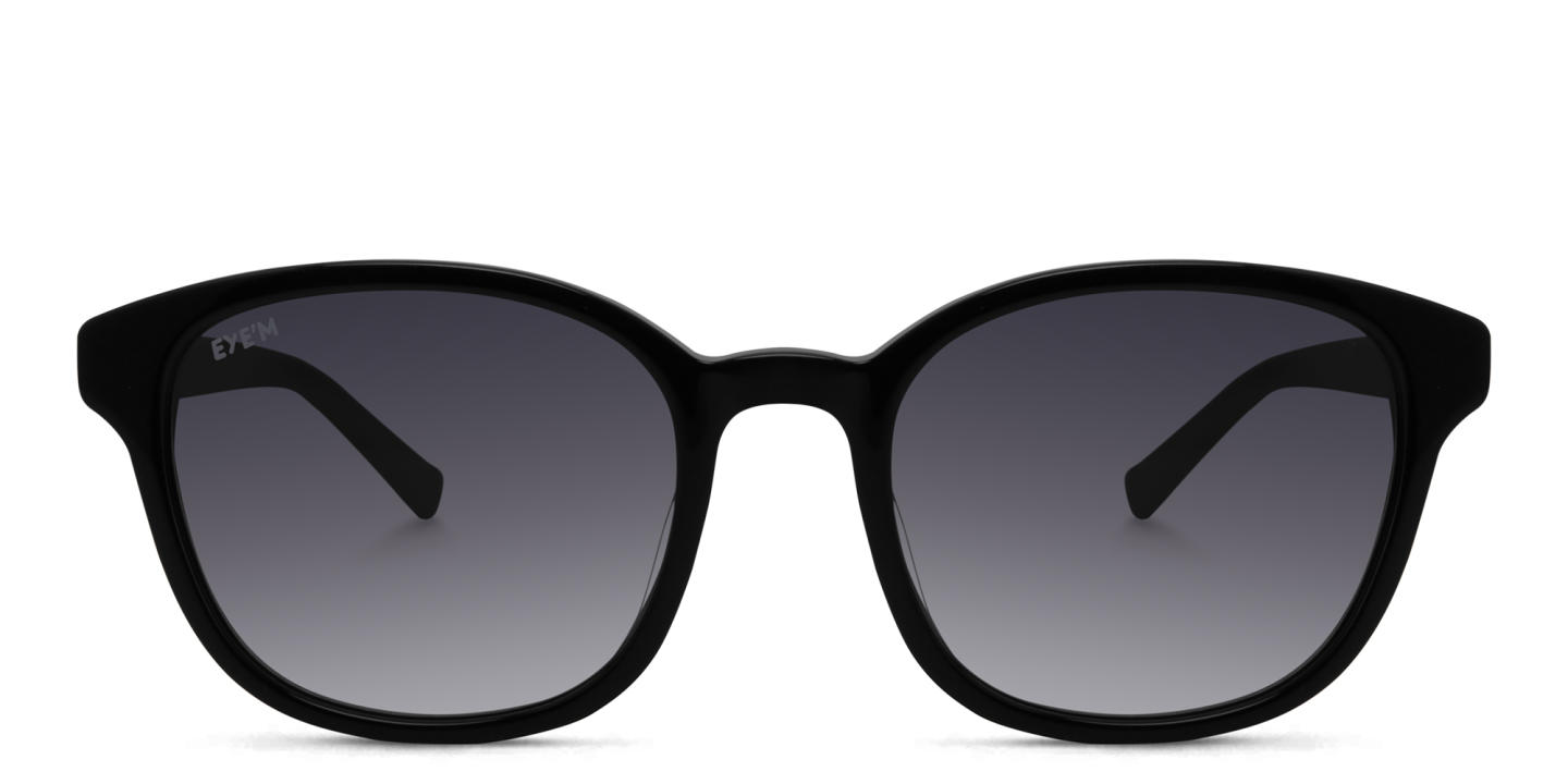 EYE'M Round Sunglasses in Black – Product Photo 0