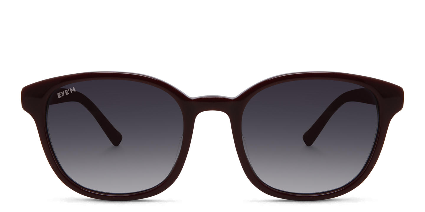 EYE'M Round Sunglasses in Red – Product Photo 0