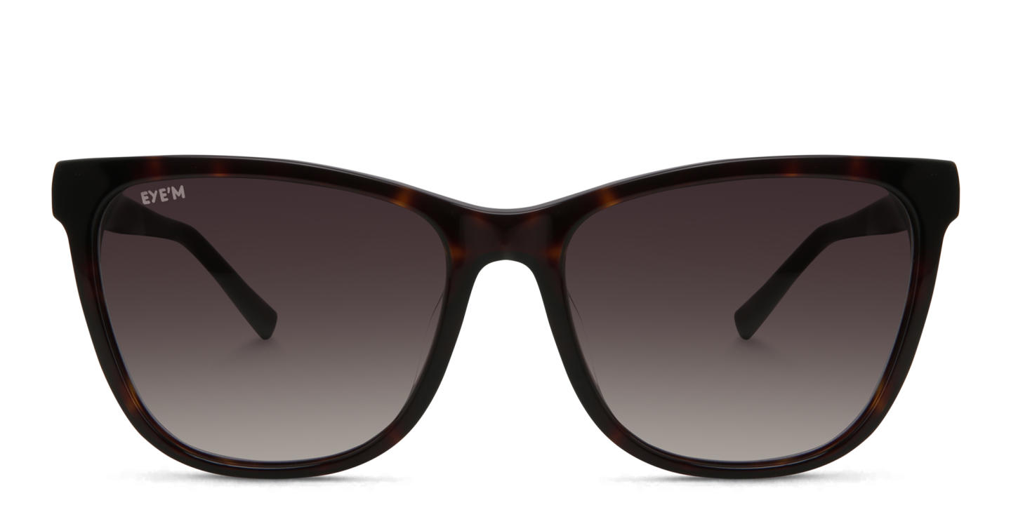 Shop EYE'M Square Sunglasses in Brown online.