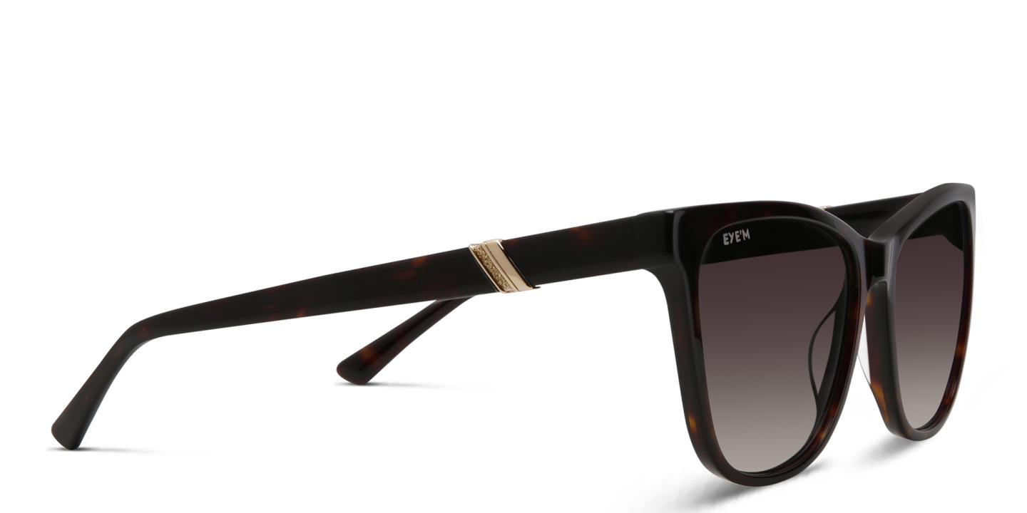 Shop EYE'M Square Sunglasses in Brown online.