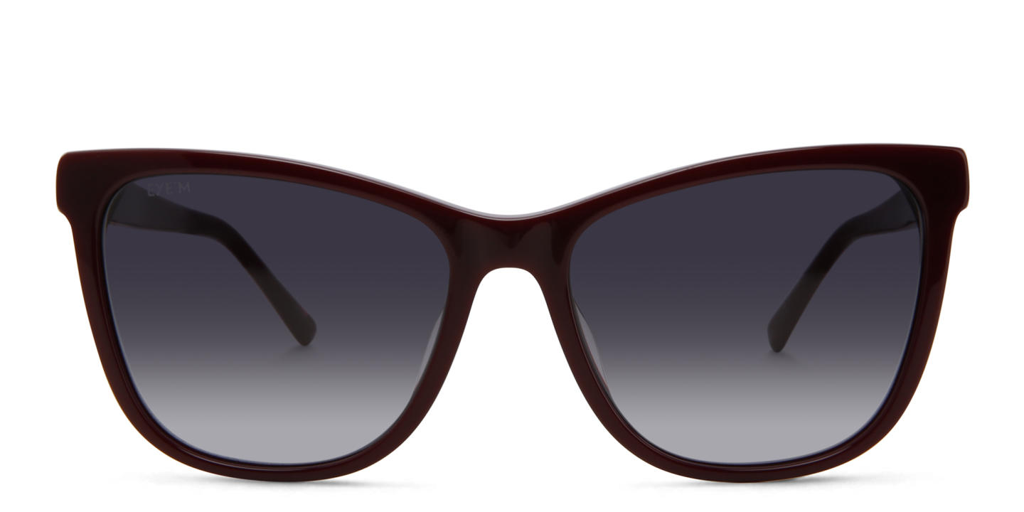 تسوق نظارة شمسية بإطار مربع EYE'M بلون أحمر أونلاين.