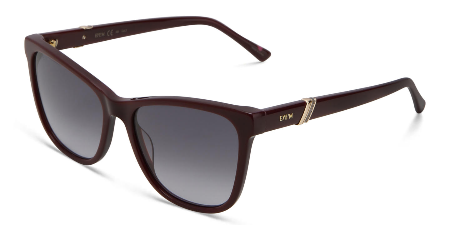 Shop EYE'M Square Sunglasses in Red online.