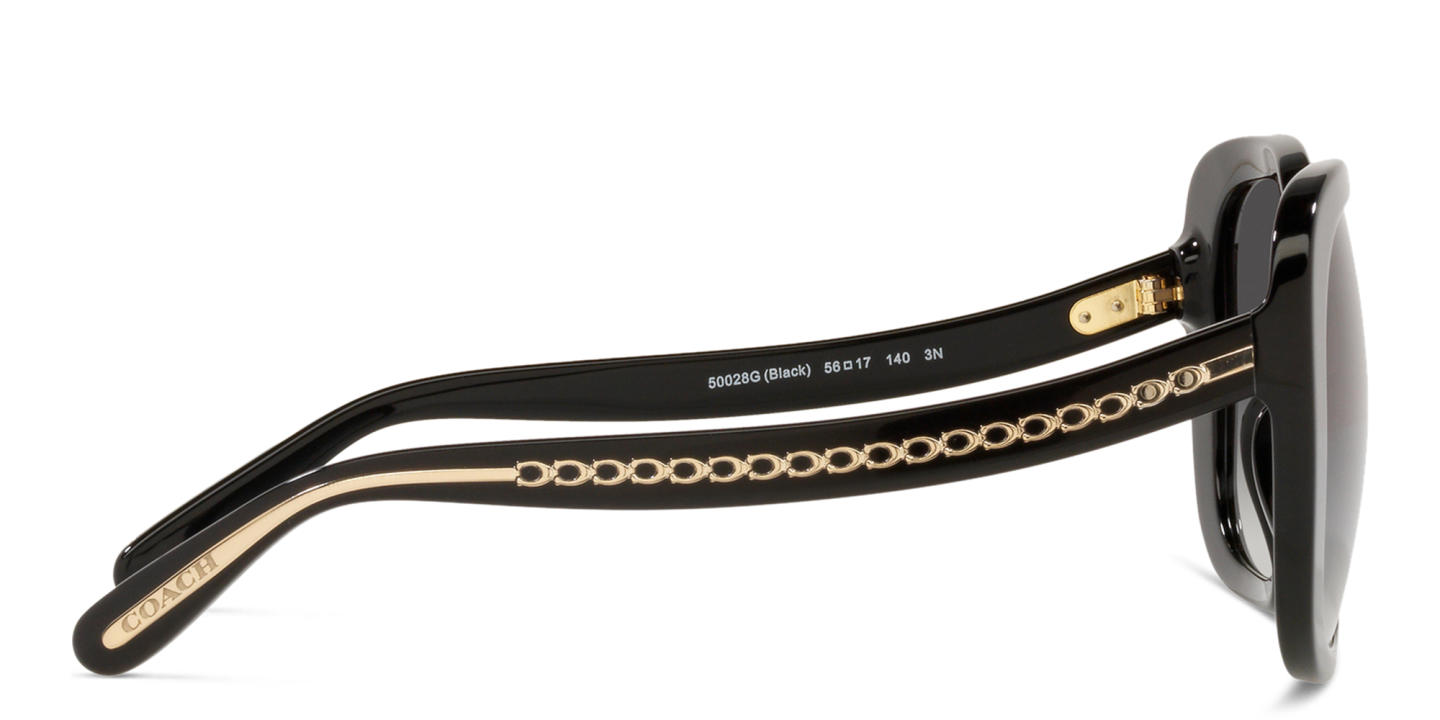 Coach C Motif Oversized Square Sunglasses in Black – Product Photo 2