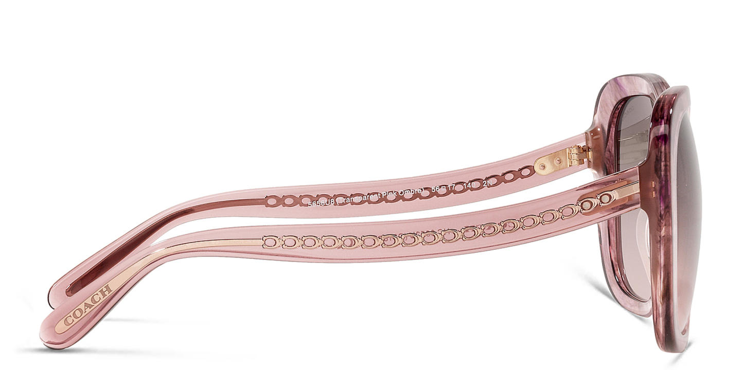 نظارات شمسية مربّعة كبيرة من كوتش بلون زهري - صورة المنتج 2