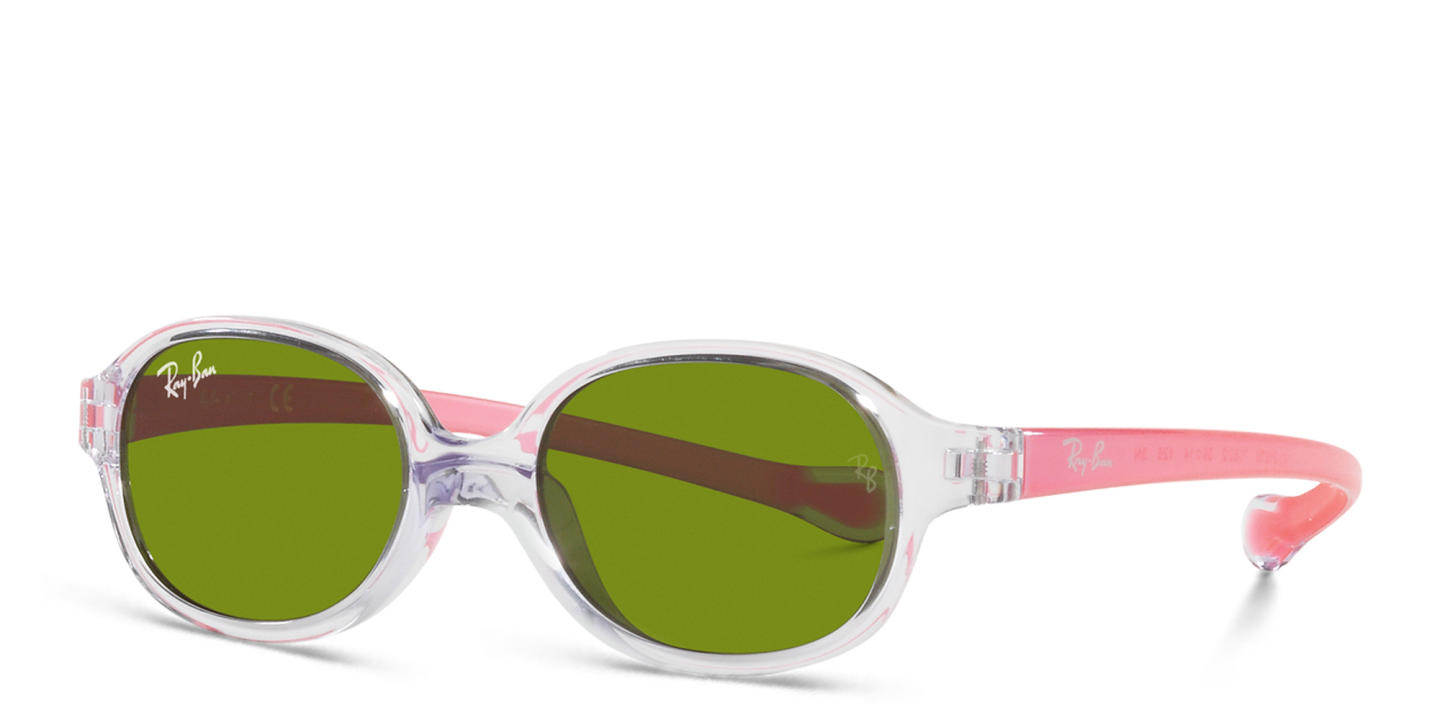 Ray-Ban Junior Kids Oval Sunglasses in Transparent Light Violet – Product Photo 1