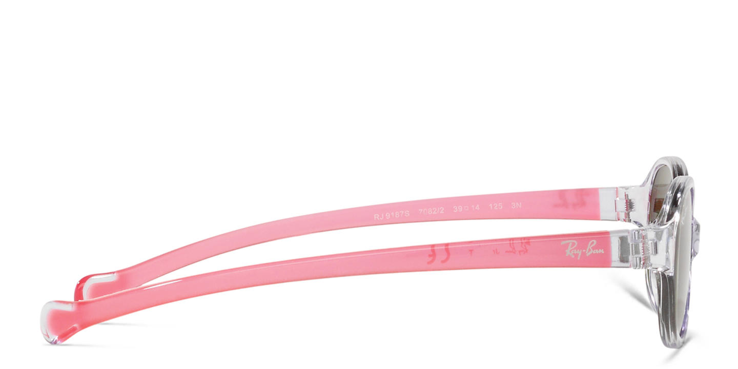 Ray-Ban Junior Kids Oval Sunglasses in Transparent Light Violet – Product Photo 2