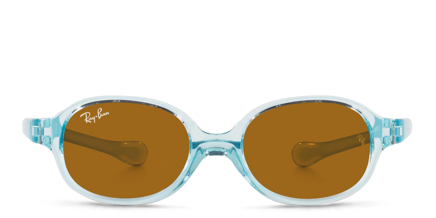Ray-Ban Junior Kids Oval Sunglasses in Transparent Light Blue – Product Photo 0