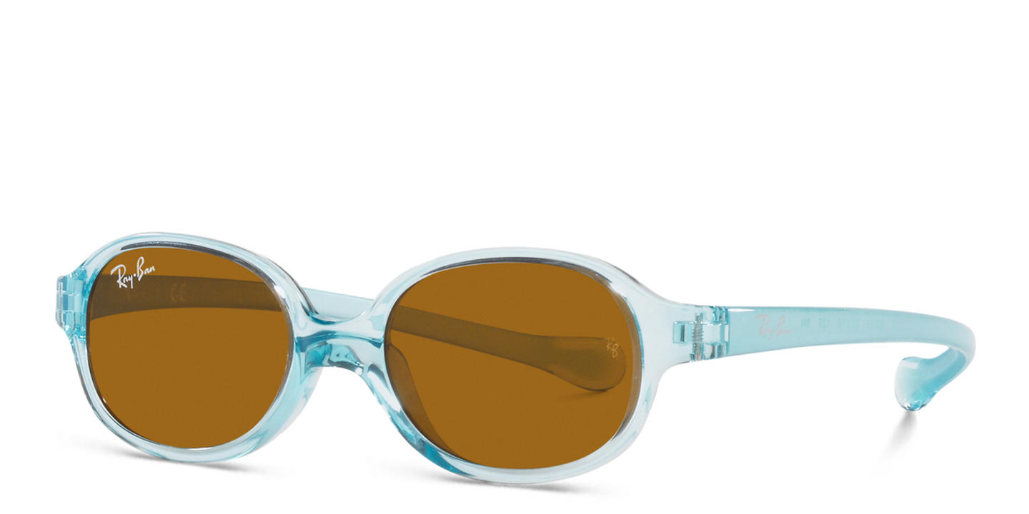 Ray-Ban Junior Kids Oval Sunglasses in Transparent Light Blue – Product Photo 1
