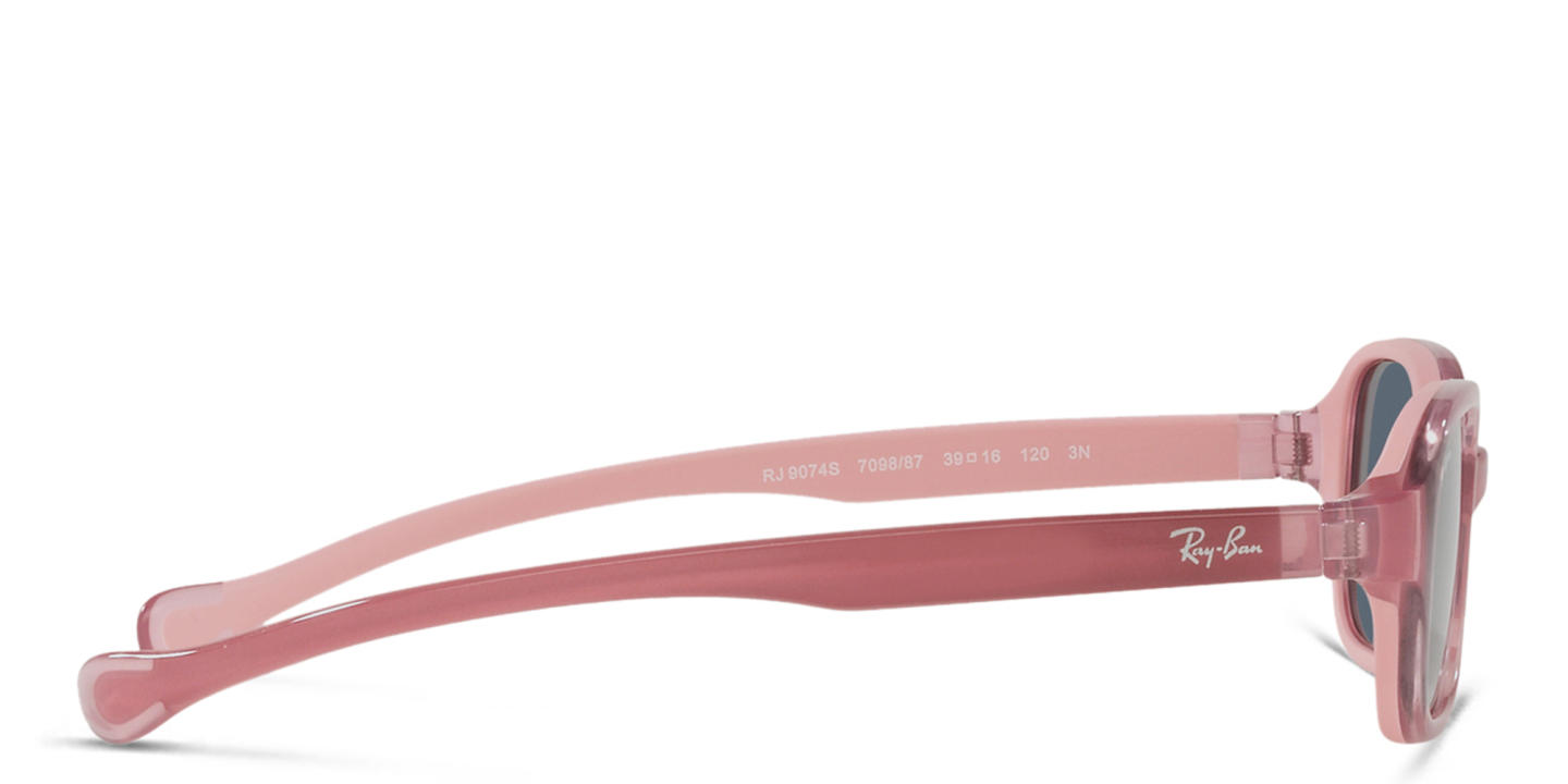 Ray-Ban Junior Kids Rectangle Sunglasses in Fuxia On Pink – Product Photo 2