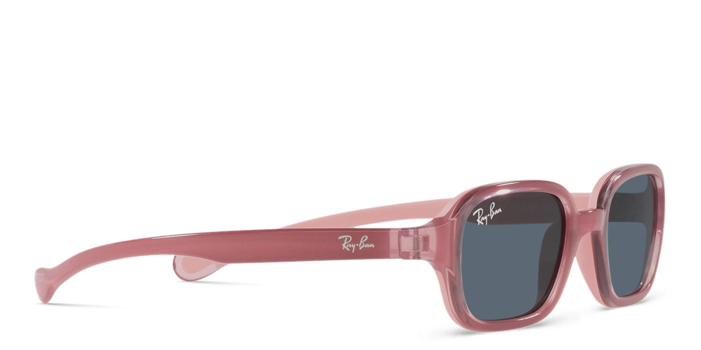 Ray-Ban Junior Kids Rectangle Sunglasses in Fuxia On Pink – Product Photo 3