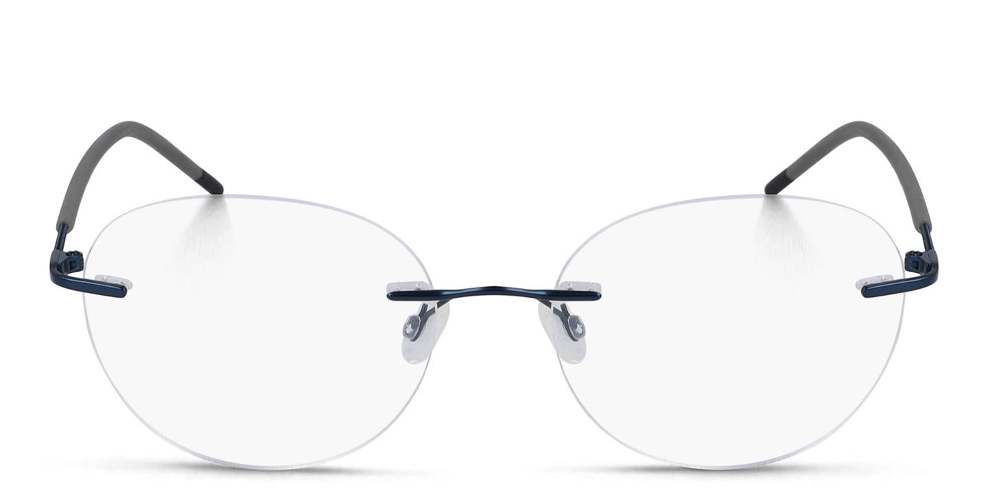 Pure Rimless Round Eyeglasses in Blue – Product Photo 0
