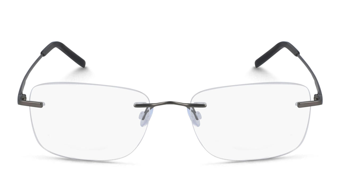 Pure Rimless Rectangle Eyeglasses in Gunmetal – Product Photo 0