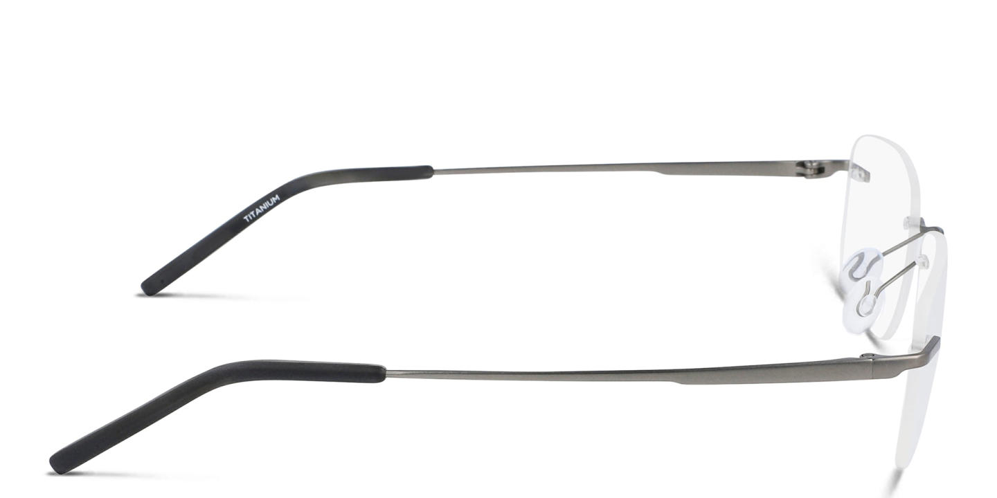 Pure Rimless Rectangle Eyeglasses in Gunmetal – Product Photo 2