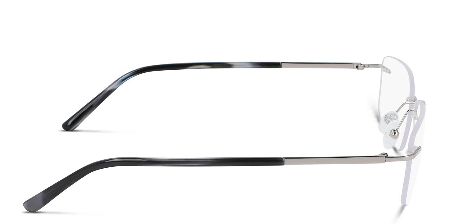 Pure Rimless Rectangle Eyeglasses in Gunmetal – Product Photo 2