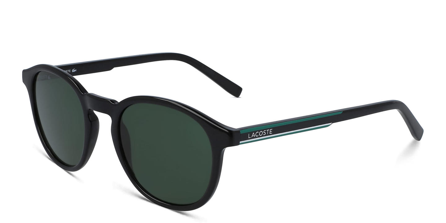 Lacoste Unisex Round Sunglasses in Black – Product Photo 1