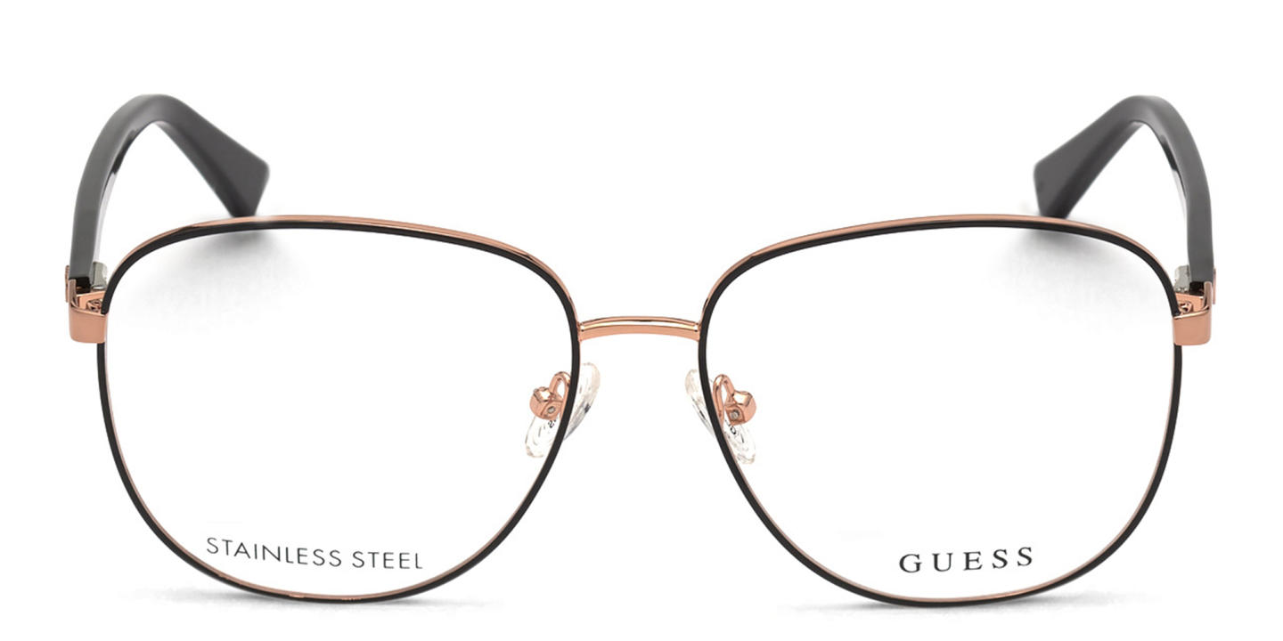 Guess Wide Square Eyeglasses in Black – Product Photo 0