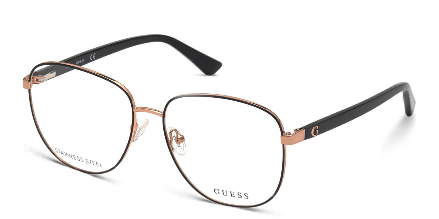 Guess Wide Square Eyeglasses in Black – Product Photo 1