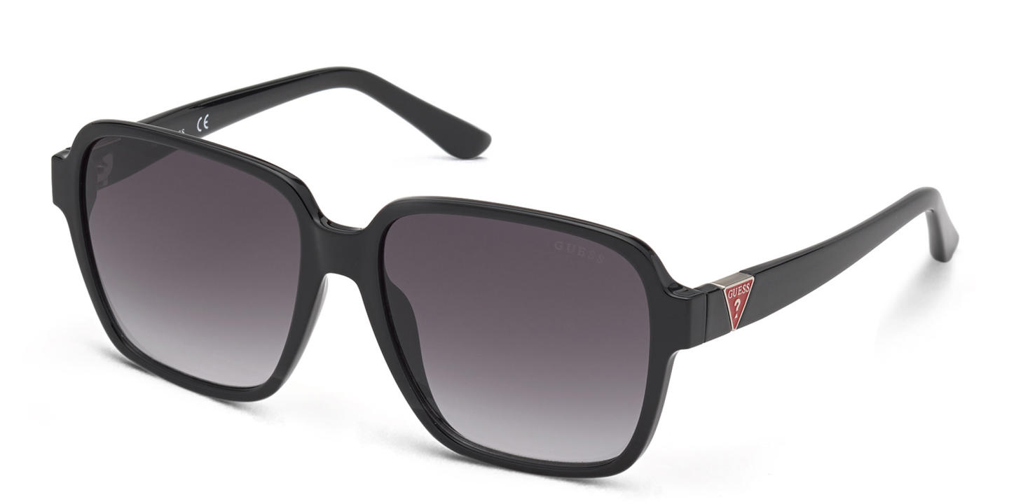 Shop Guess Square Sunglasses in Black online.