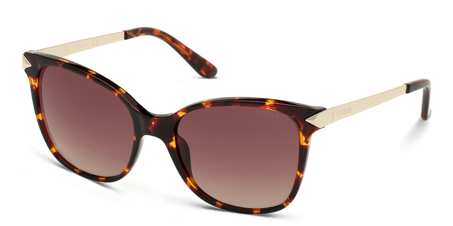 Shop Guess Square Sunglasses in Havana online.