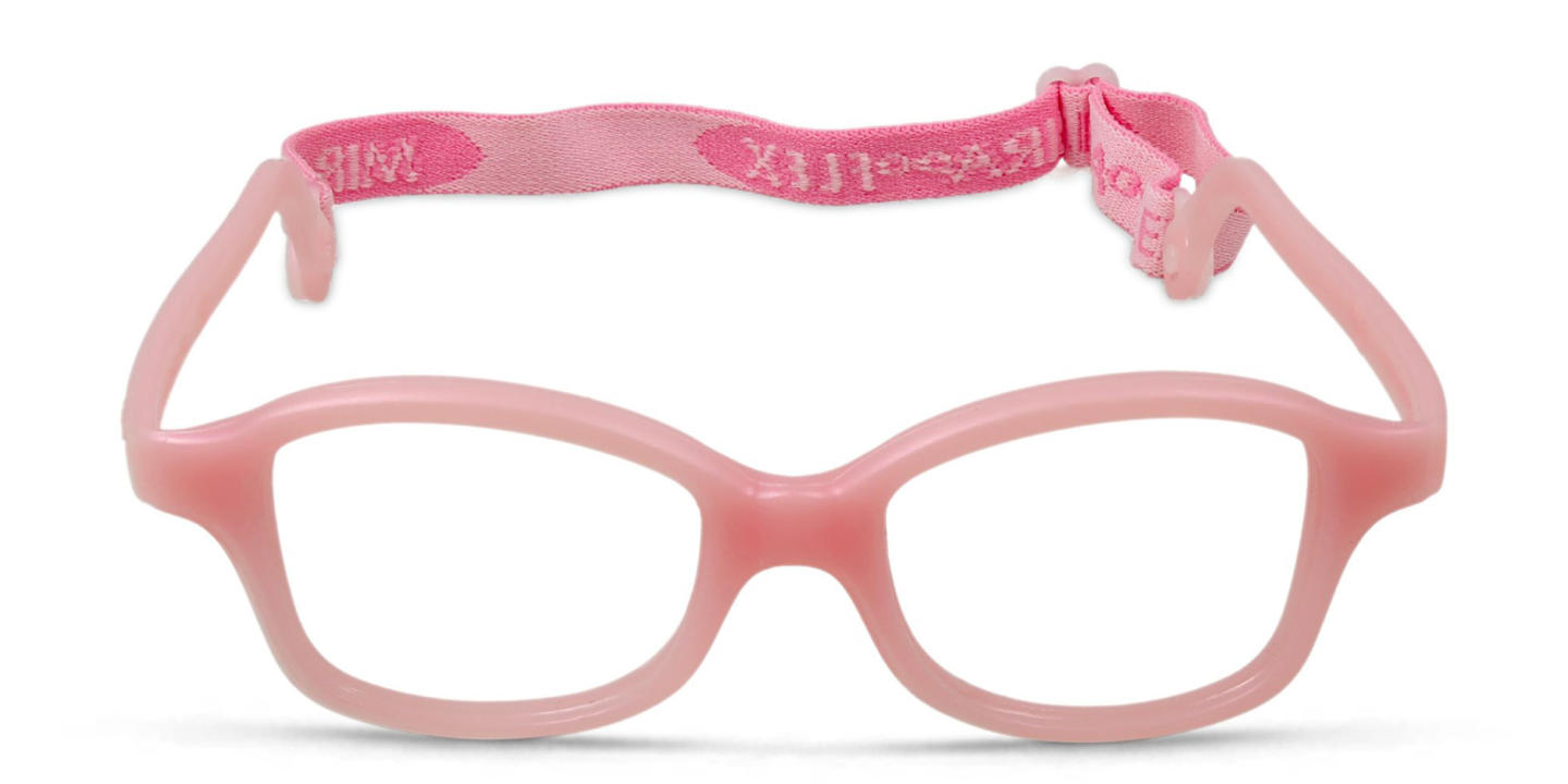 Mira Flex Kids Square Eyeglasses in Pink – Product Photo 0