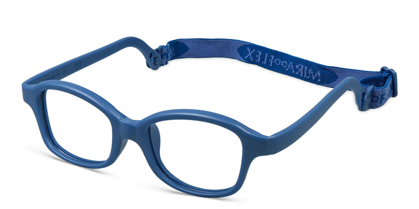 Mira Flex Kids Square Eyeglasses in Blue – Product Photo 1
