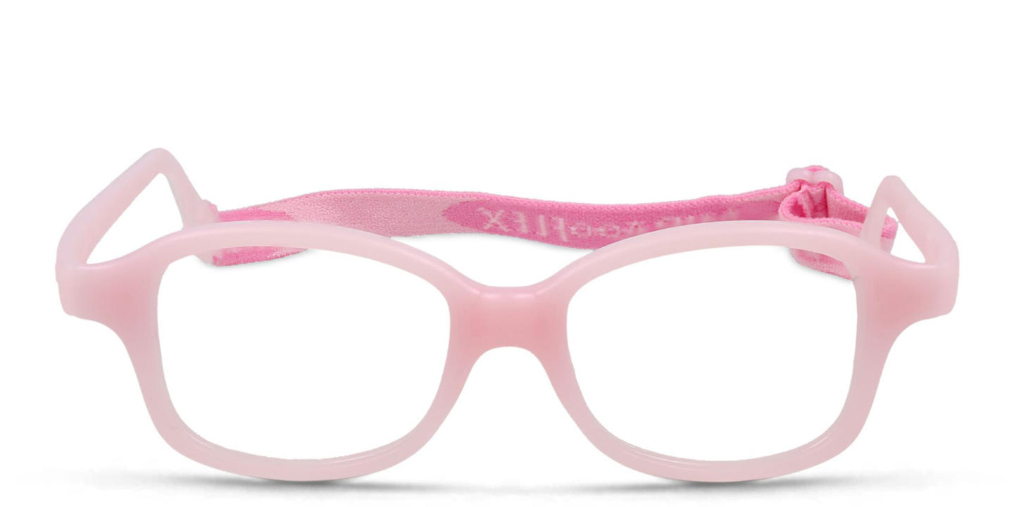 Mira Flex Kids Square Eyeglasses in Pink – Product Photo 0
