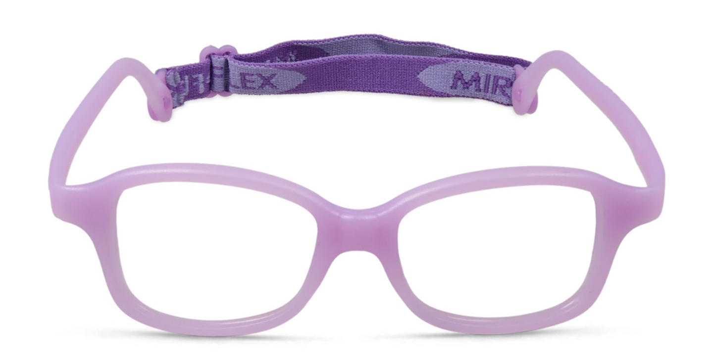 Mira Flex Kids Square Eyeglasses in Purple – Product Photo 0