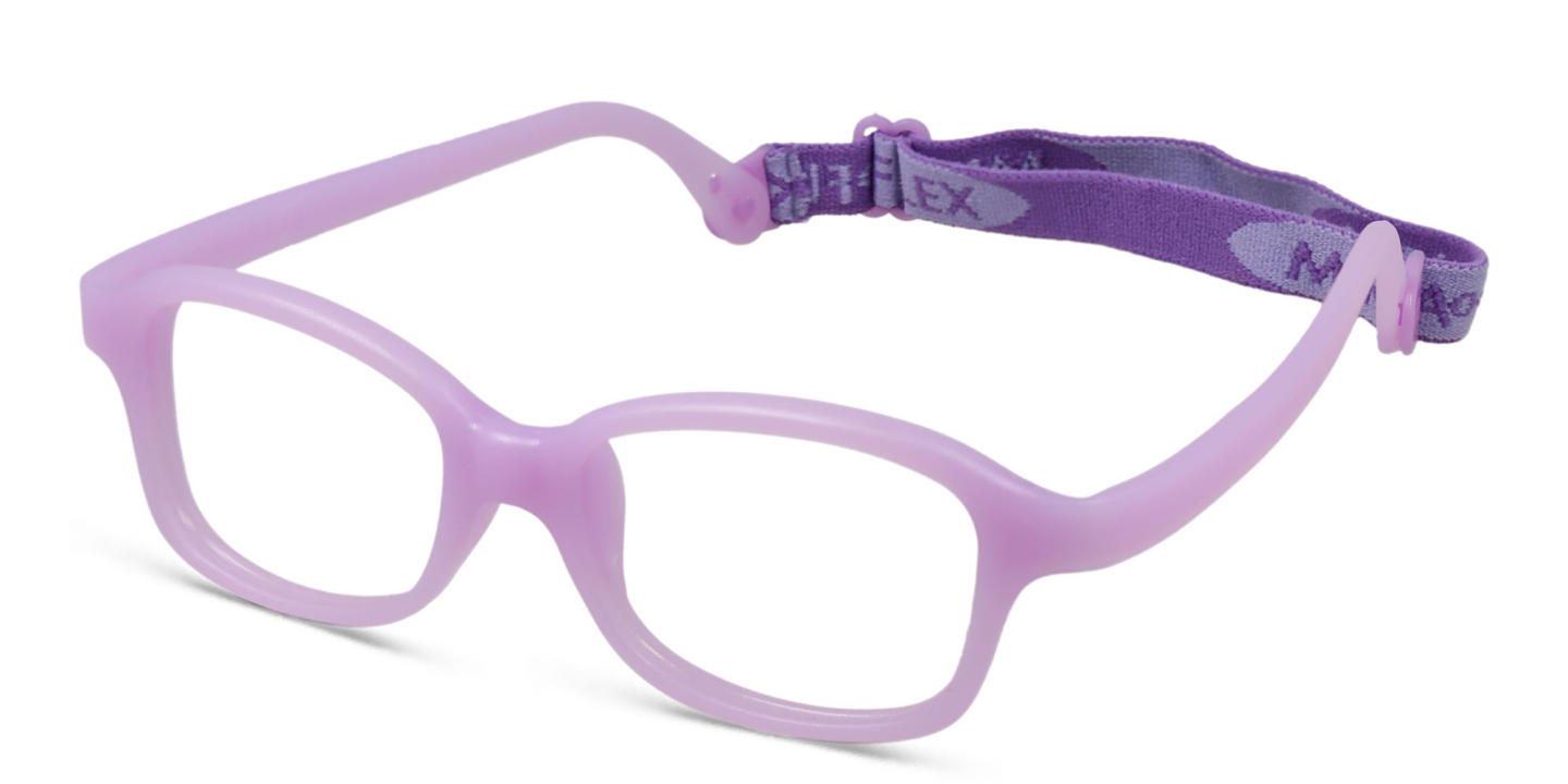 Shop Mira Flex Kids Square Eyeglasses in Purple online.
