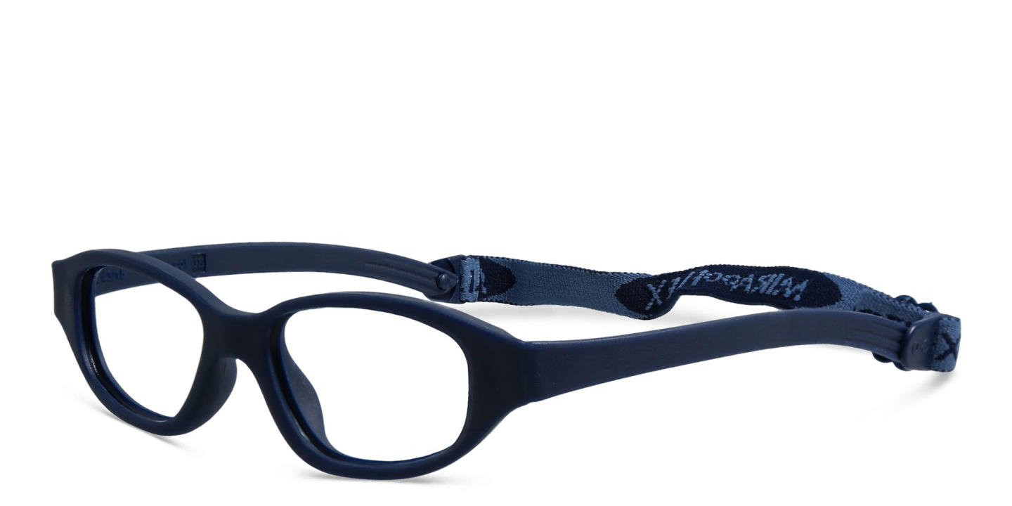 Mira Flex Kids Rectangle Eyeglasses in Dark Blue – Product Photo 0