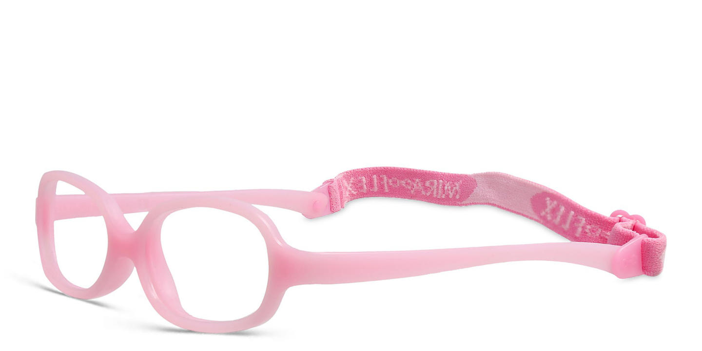 Mira Flex Kids Round Eyeglasses in Pink – Product Photo 1
