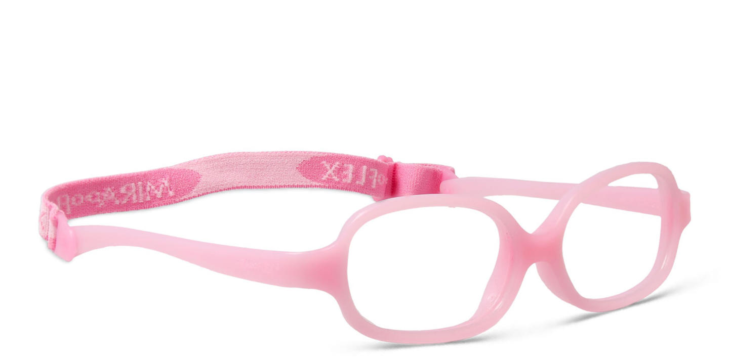 Mira Flex Kids Round Eyeglasses in Pink – Product Photo 2