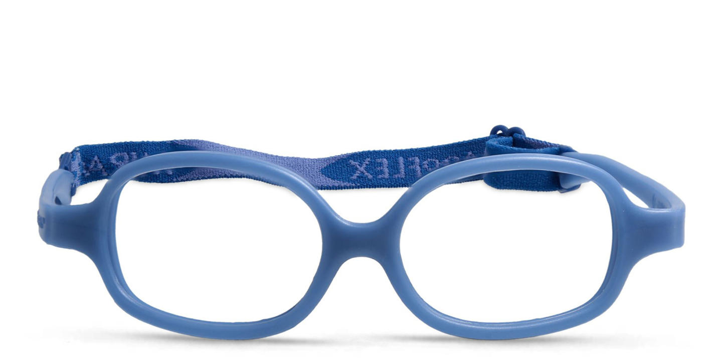 Mira Flex Kids Round Eyeglasses in Blue – Product Photo 0