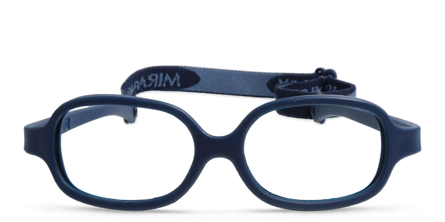 Mira Flex Kids Round Eyeglasses in Dark Blue – Product Photo 0