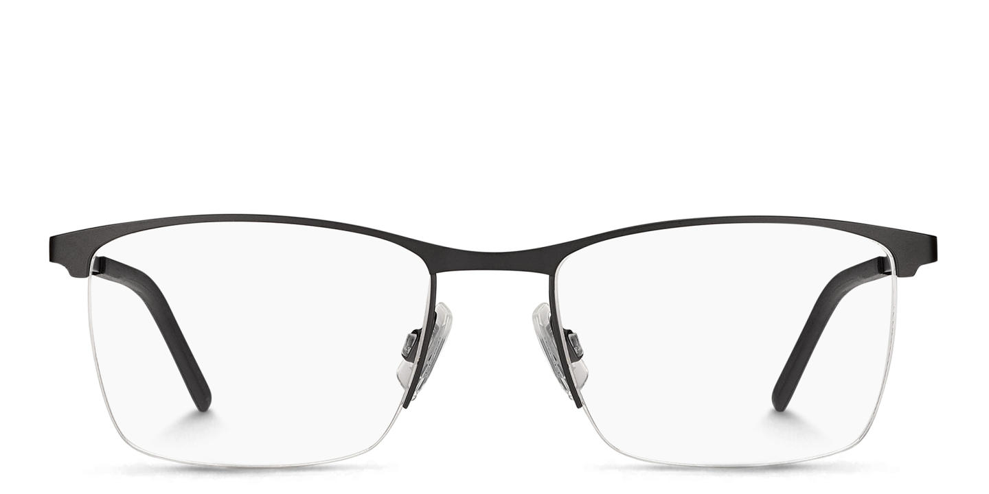Hugo Boss Half-Rim Square Eyeglasses in Black – Product Photo 0
