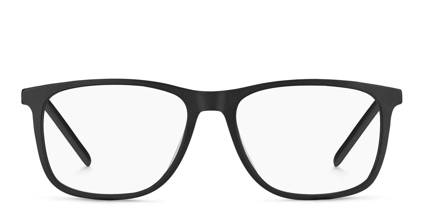 Hugo Boss Rectangle Eyeglasses in Black – Product Photo 0