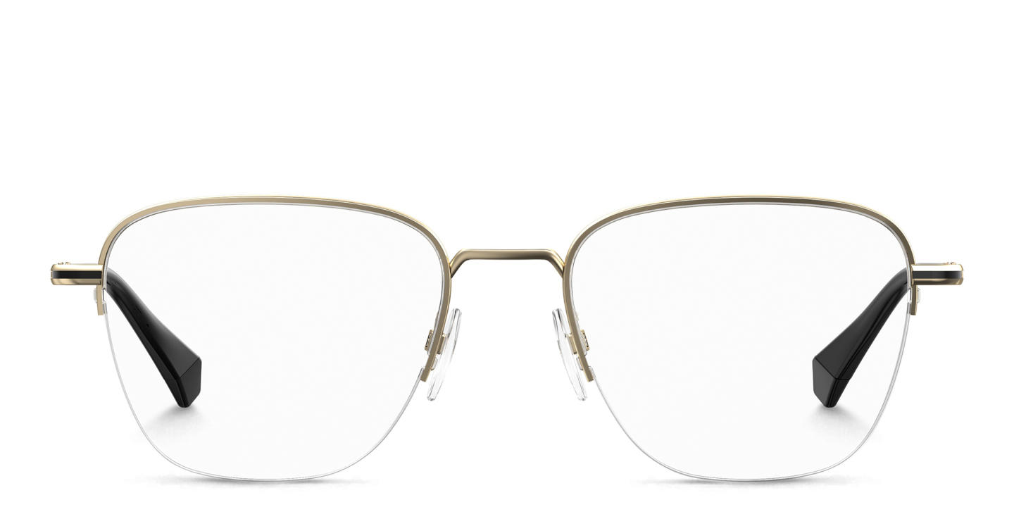 Polaroid Half-Rim Square Eyeglasses in Gold – Product Photo 0