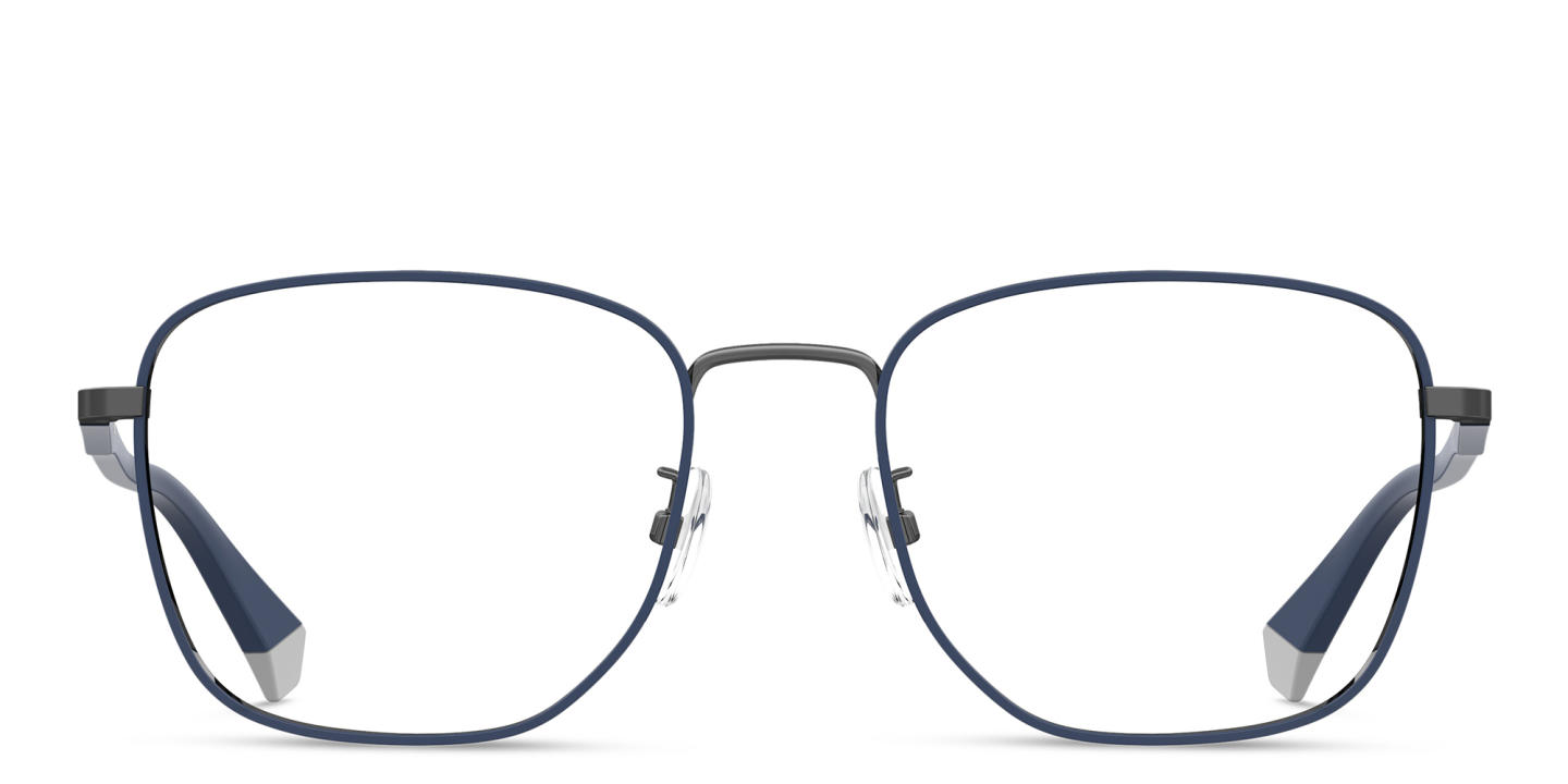 Polaroid Wide Square Eyeglasses in Grey – Product Photo 0