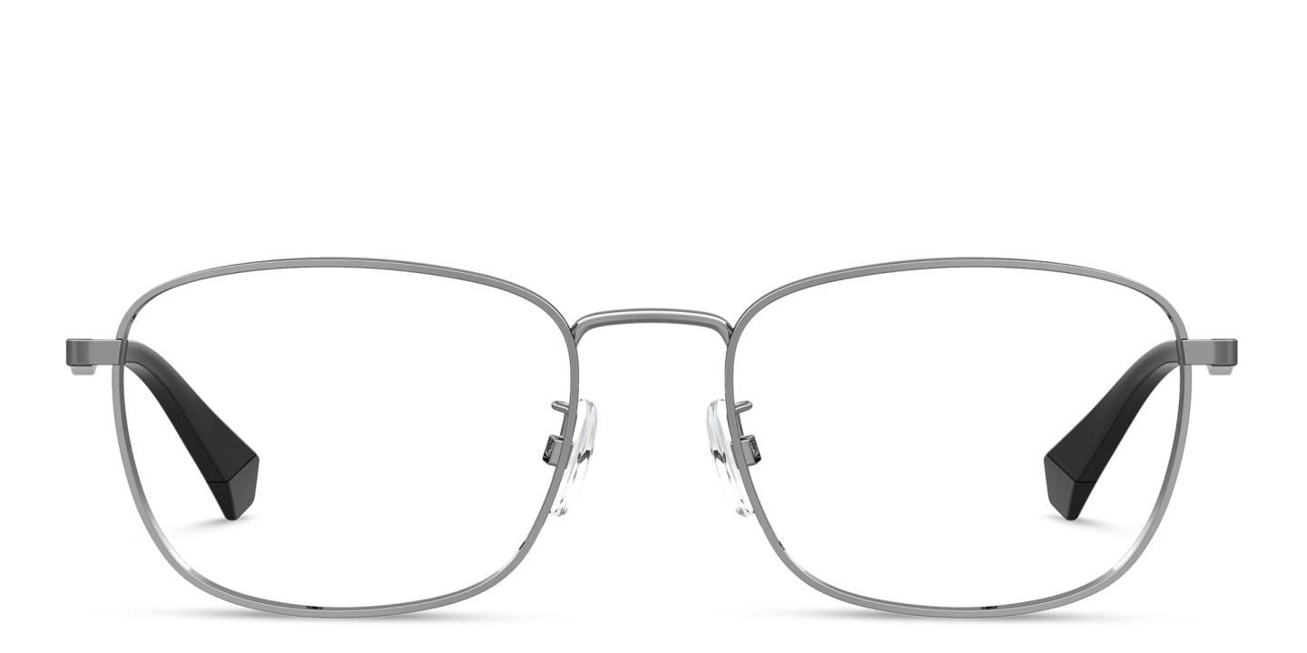 Polaroid Rectangle Eyeglasses in Silver – Product Photo 0