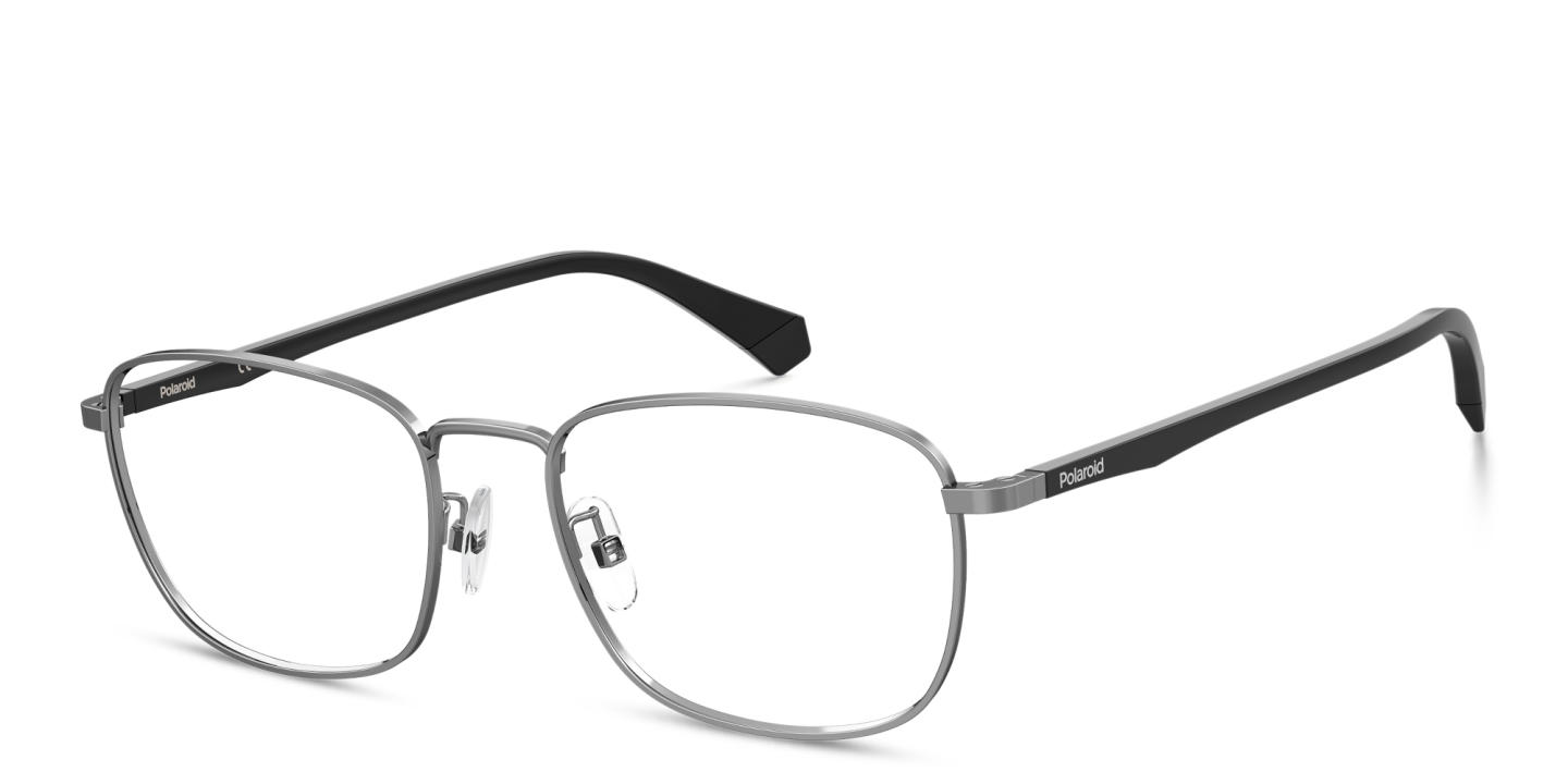 Polaroid Rectangle Eyeglasses in Silver – Product Photo 1