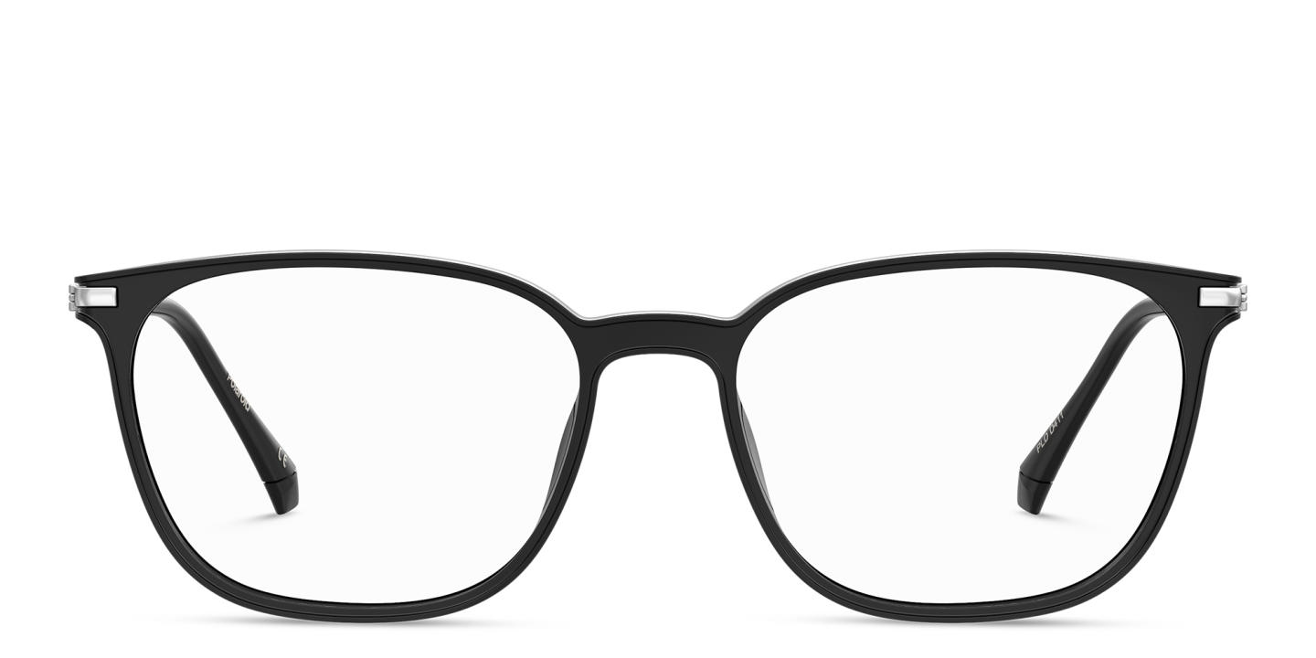 Polaroid Unisex Rectangle Eyeglasses in Black – Product Photo 0