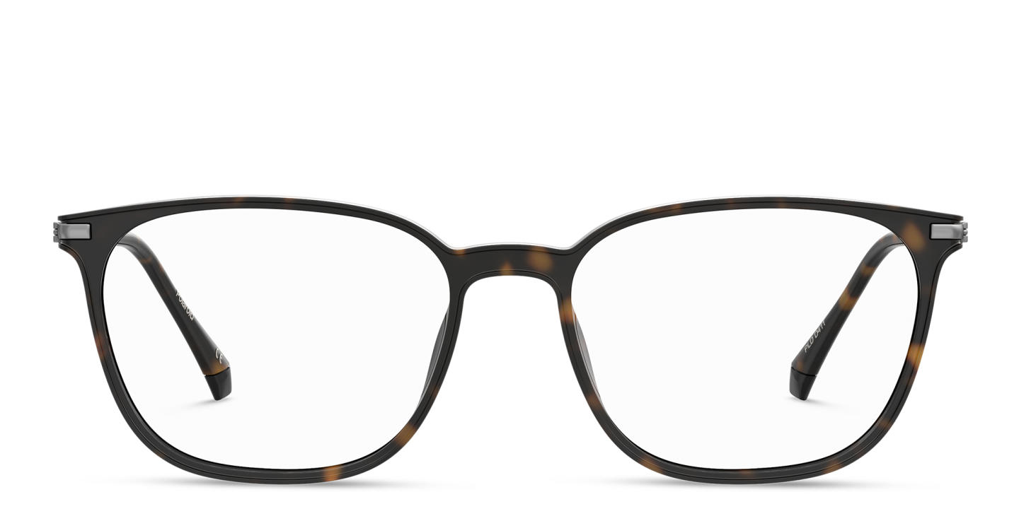 Polaroid Unisex Rectangle Eyeglasses in Havana – Product Photo 0